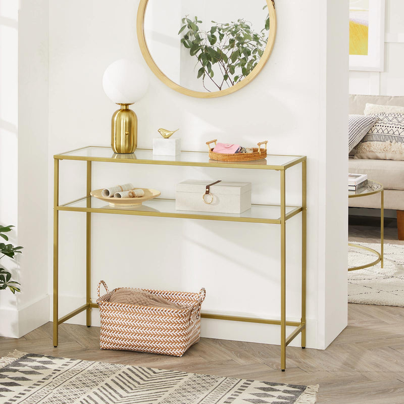 Wandtafel - Consoletafel - Sideboard - Metalen frame - Goud