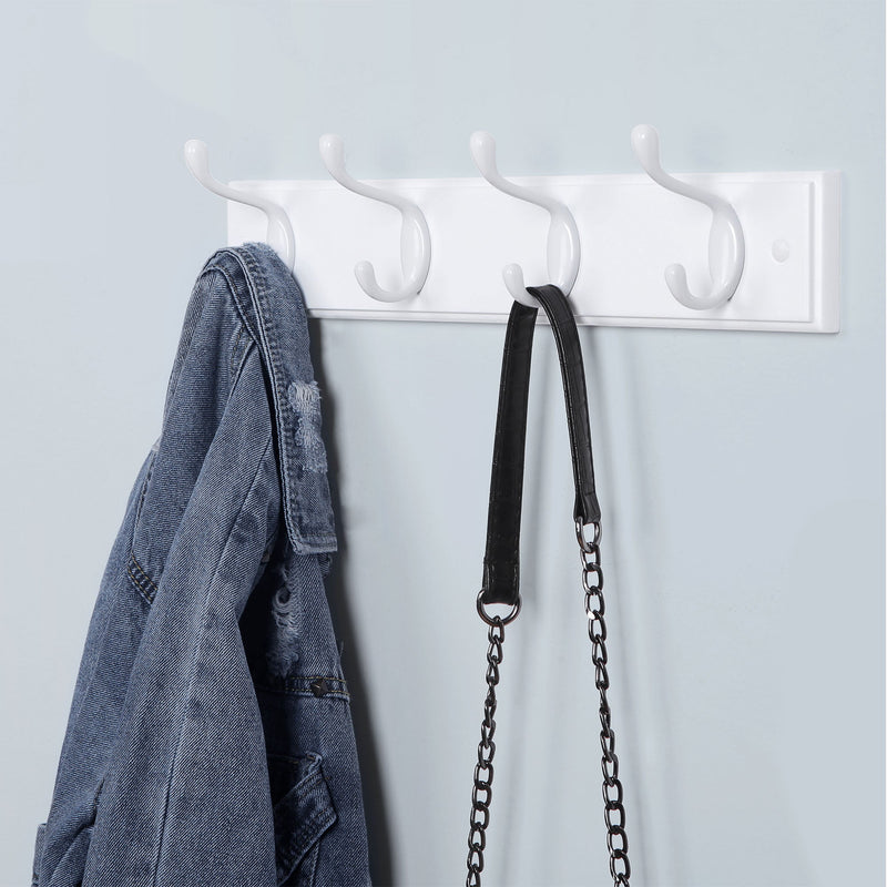 Wall Coat Rack - Coat Rack - Garderob - Hook Rod - Coat Racks - White