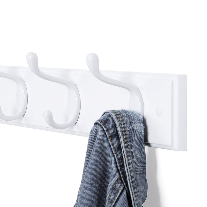 Wall Coat Rack - Coat Rack - Garderob - Hook Rod - Coat Racks - White