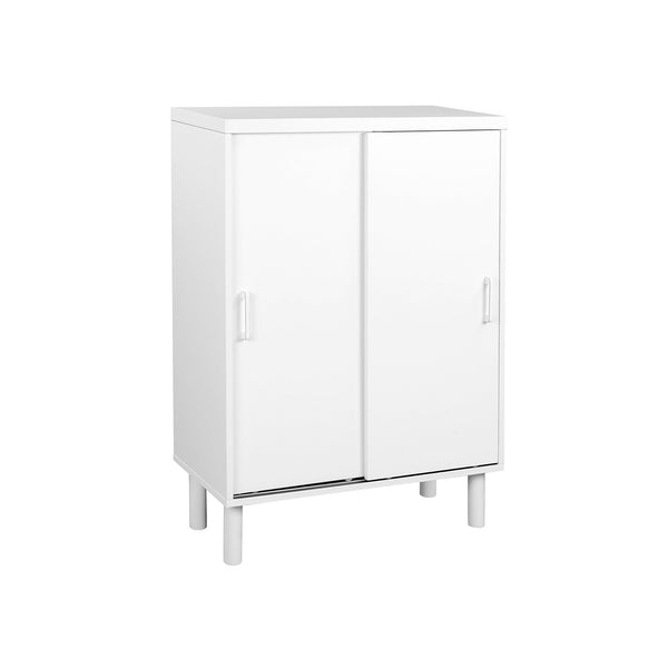 Armoire à chaussures - armoire de rangement - armoire de salon - avec portes coulissantes - blanc