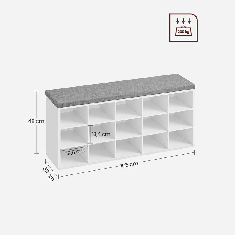 Shoe Bank - Shoe Rack med 10 fack - White