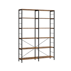 Bibliothèque - avec 6 niveaux - 30 x 120 x 172,5 cm - Brown-Black