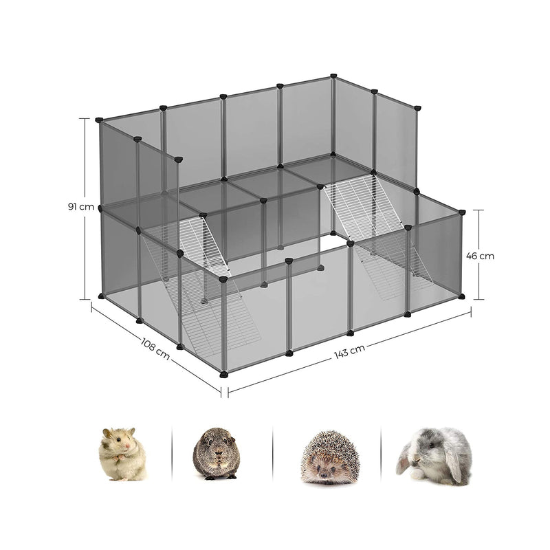 Animal House - Cage animale - séjour animal - Logement pour animaux - Gray