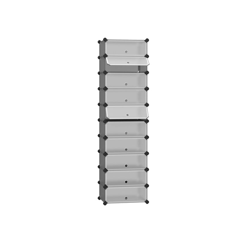 Shoe Rack - Rectangular Storage Organizer - Modular Storage Board - med 10 platser - 40 x 30 x 17 cm