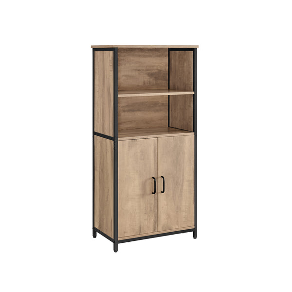 Armoire de rangement - Cuisine Cuisine - avec étagères réglables - Oak Brown-Black