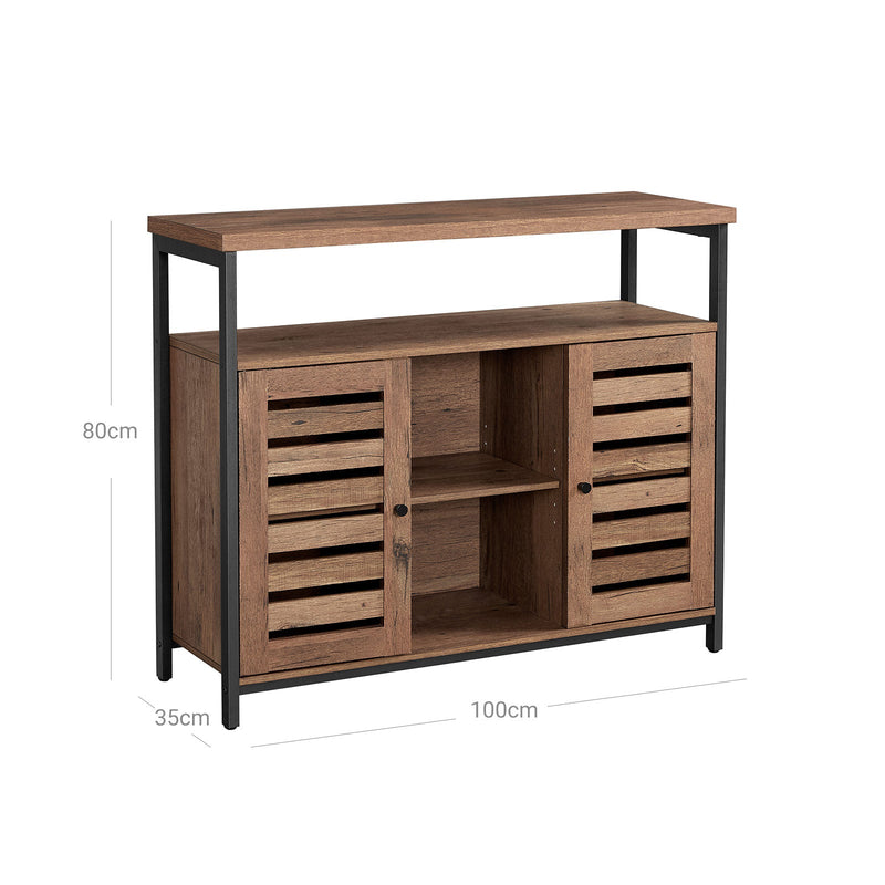 Sideboard - dulap lateral - cu rafturi deschise - dulap pentru hol - uși laminate