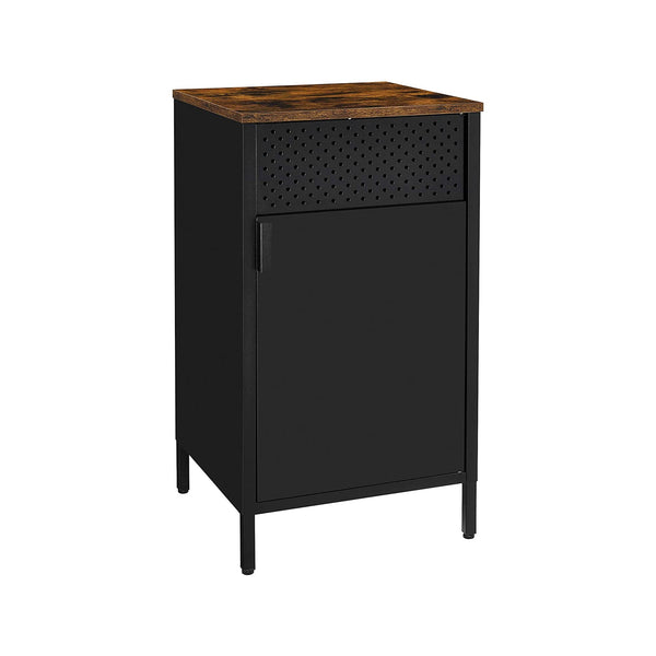 Armoire de rangement - armoire Rylish - avec plateau de porte - avec étagère réglable - noir / marron