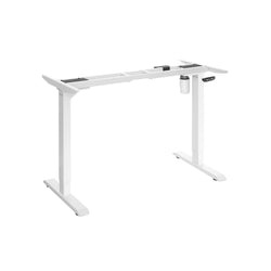 Cadre de bureau - Bureau électrique - support de table - avec moteur - réglage de hauteur sans pas - avec fonction de mémoire - réglable en longueur - acier - blanc