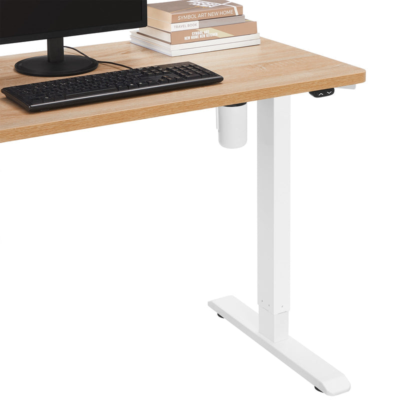 Desk Frame - Elektriskt skrivbord - Tabellstativ - med motor - Styplös höjdjustering - med minnesfunktion - Justerbar i längd - Stål - vitt