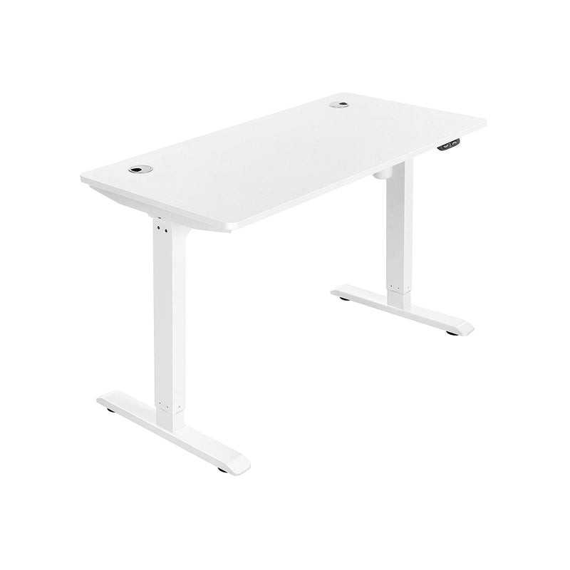 Elektrisk skrivebord - Højde -justerbar - Motoriseret elektrisk - 120 x 60 x (73-114) cm - Hvid