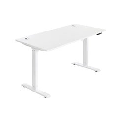 Réglable de hauteur - bureau - réglable électriquement - blanc - 40 x 70 x (73-114) cm