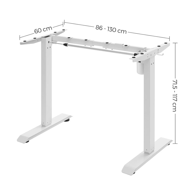 Elektrisch Bureauframe - In hoogte verstelbaar bureauframe - Met oplader voor de telefoon - Wit