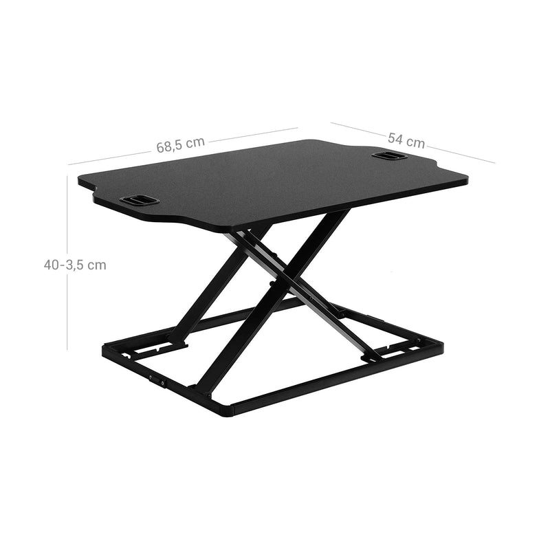 Sit Stand Desk - höjd -justerbar skrivbord - justerbar bildskärmsstativ - svart