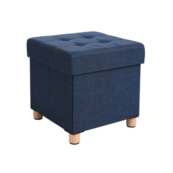 Varastointi Pouf - Storage Pouf - Taitettava istuva kaappi - istuva rintakehä - merensininen