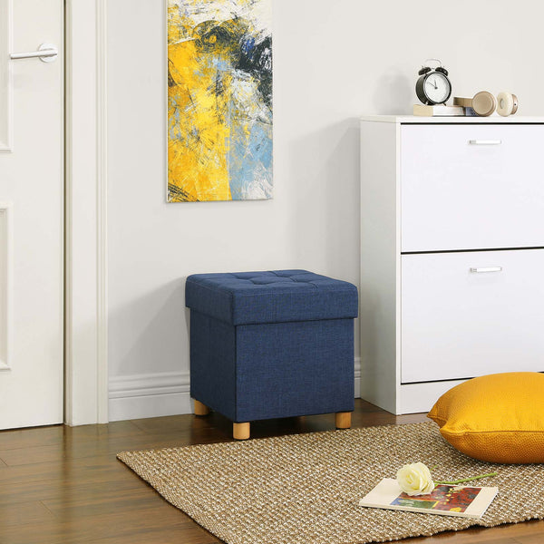 Storage Pouf - Storage Pouf - Dulap pliabil - Carcasă de ședință - Albastru marin