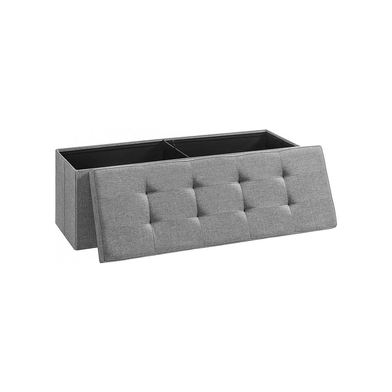 Banc de rangement - Boîte de sièges - pliable - Capacité de chargement 300 kg - Gris clair