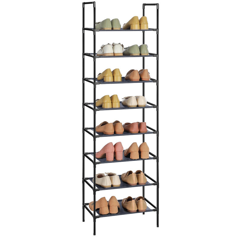 Rack à chaussures - armoire à chaussures - Stockage à chaussures - avec planches de tissu - Ensemble de 2 - avec 4 étagères