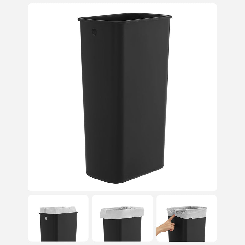 Garbage Bin 40 litri - cu 2 compartimente - argint