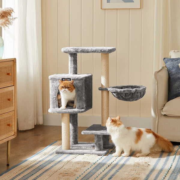 Scratching Post - avec grande plate-forme - Crackboard - Gray