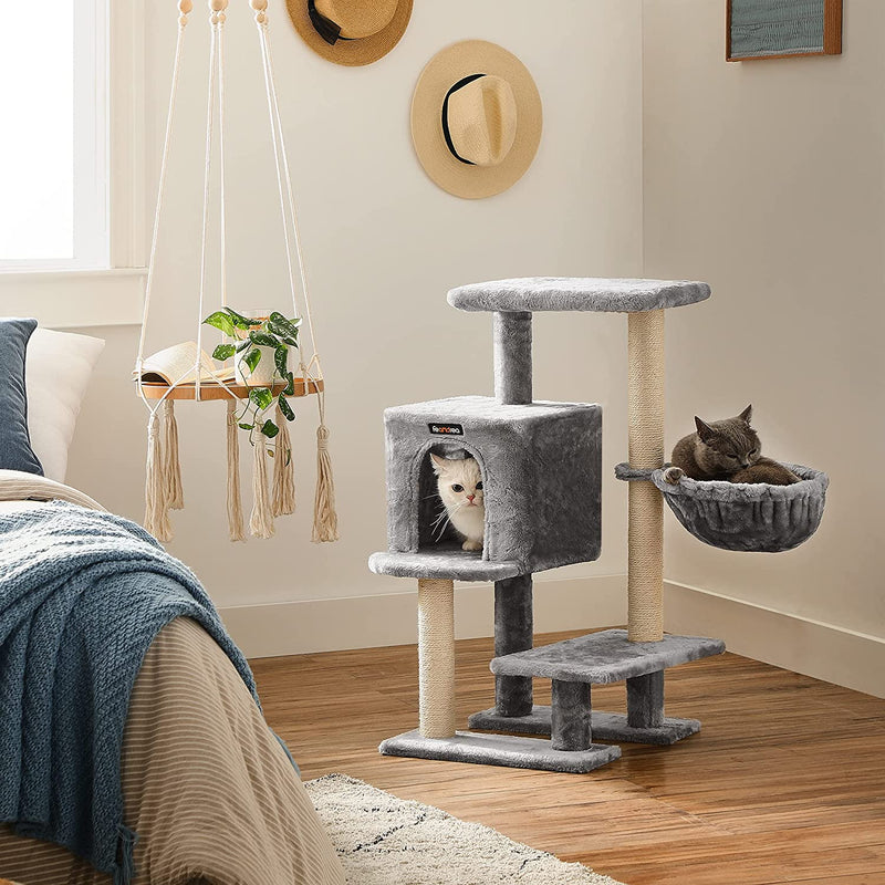 Scratching Post - avec grande plate-forme - Crackboard - Gray