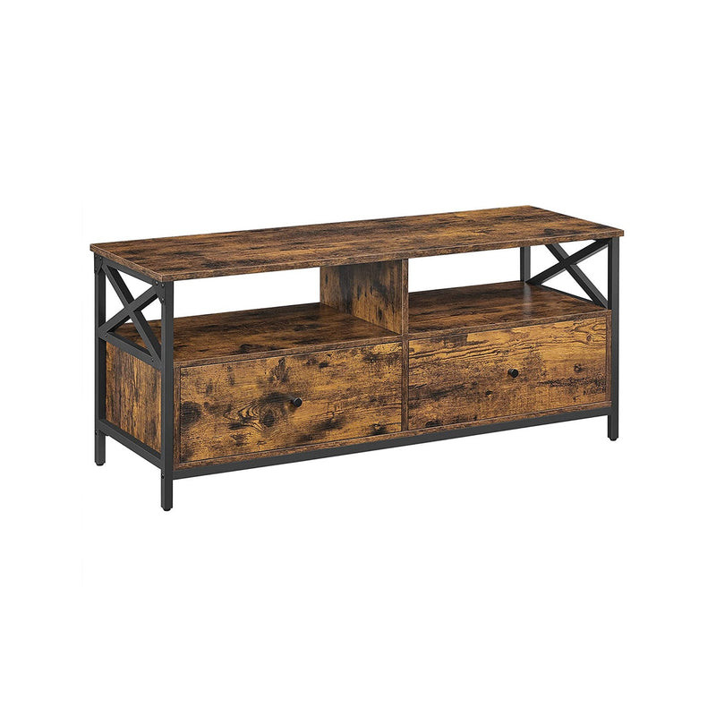 Tv meubel - Tv Tafel - Tv dressoir - Woonkamer Meubel - Met lades -  Vintage Bruin