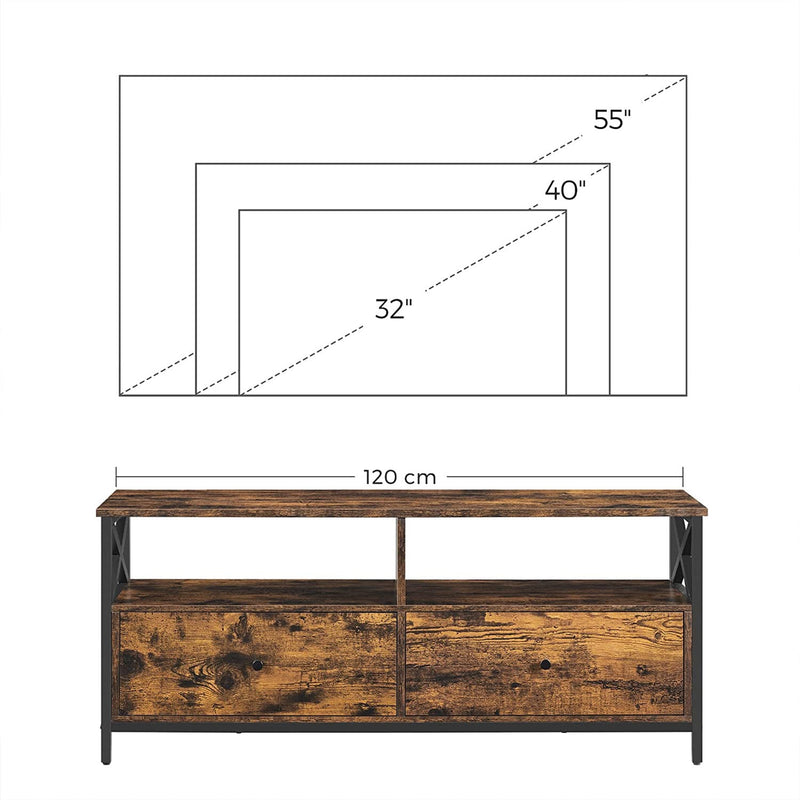 Mobilier TV - Masă TV - Dresser TV - Mobilier pentru sufragerie - cu sertare - maro vintage