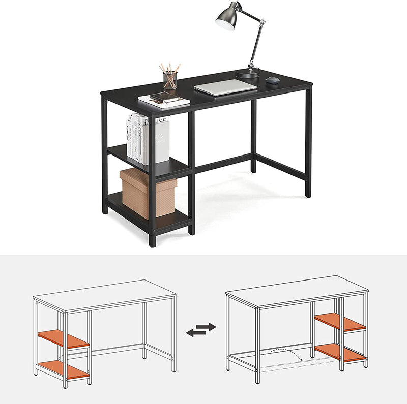 Bureau -  Computertafel -  Pc-tafel - Bureautafel - Kantoorbureau - Zwart