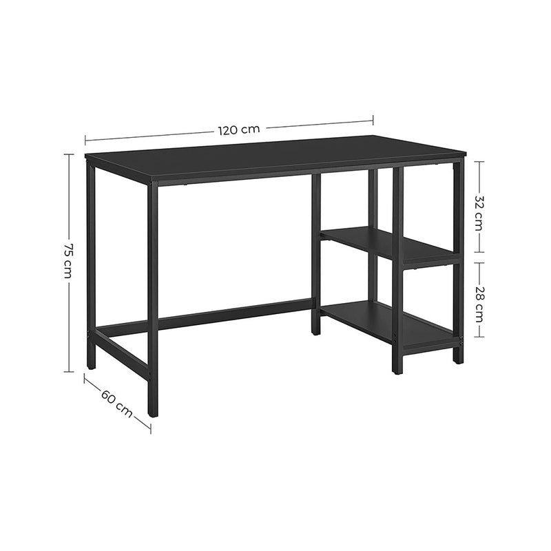 Bureau -  Computertafel -  Pc-tafel - Bureautafel - Kantoorbureau - Zwart