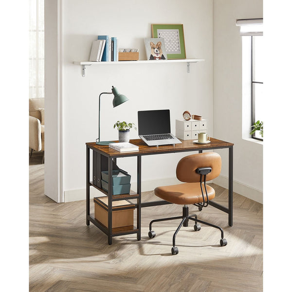 Bureau - Computertafel - pc-tafel - Bureautafel - Met 2 legplanken rechts of links - 120 x 60 x 75 cm