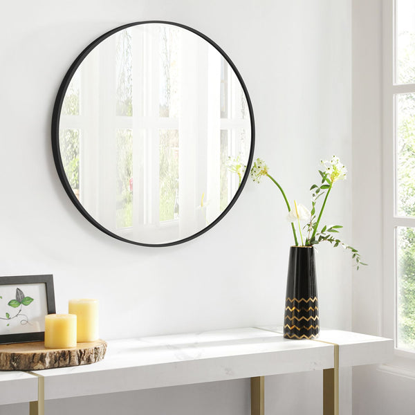 Wall Mirror - Round - Black Randing - 61 cm diameter