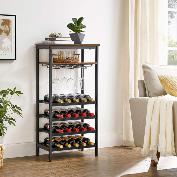 Vinställ - Bottess Rack - Bottle Storage - Wine Storage - Vintage Brown / Black