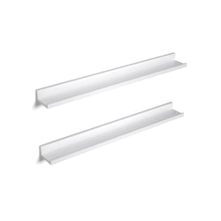 High Gloss Wall Shelf - Sæt med 2 flydende planker - Hvid