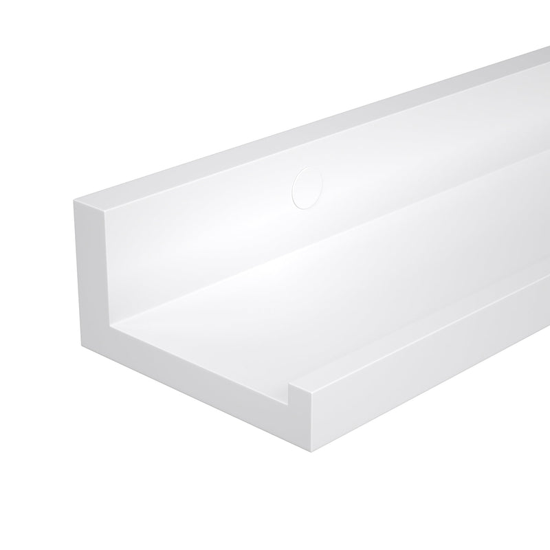 High Gloss Wall Shelf - Sæt med 2 flydende planker - Hvid