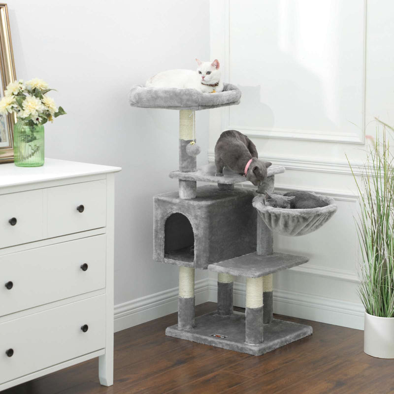 Scratching Post - Cat House - 110 cm - High Scratching Post - Light Gray