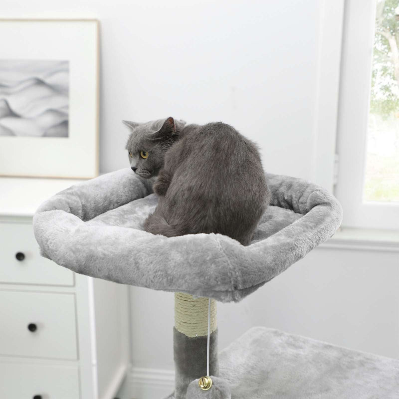 Scratching Post - Cat House - 110 cm - Haut Scratching Post - Gris clair