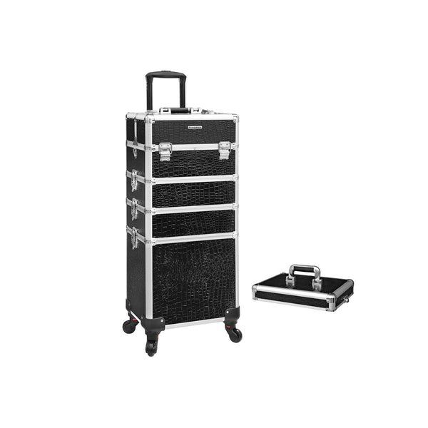 MAKE -UP TROLLEY - 1 sertar - cu roți - negru