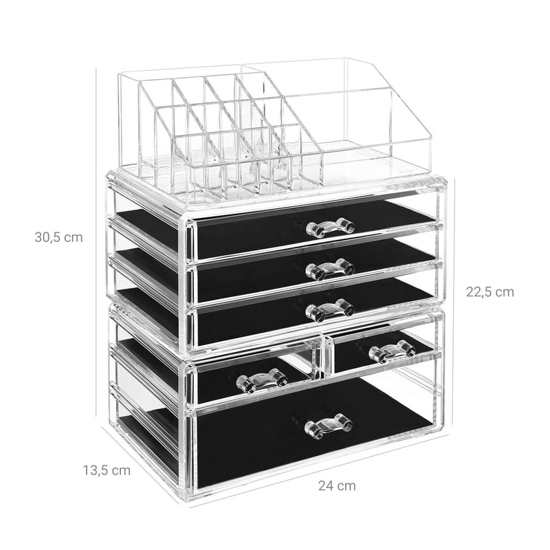 Cosmetics -organizator - Make -up Organizator - de la acrilic