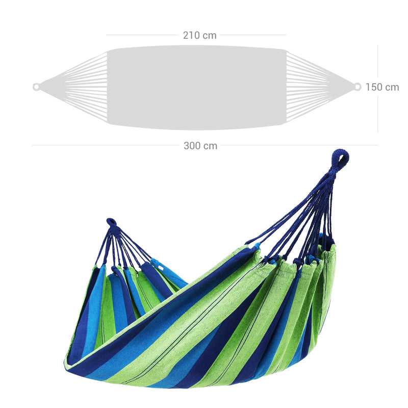 Hamming Mat - 2 -Person Hammock - Lastkapacitet på upp till 300 kg - Blue -Green