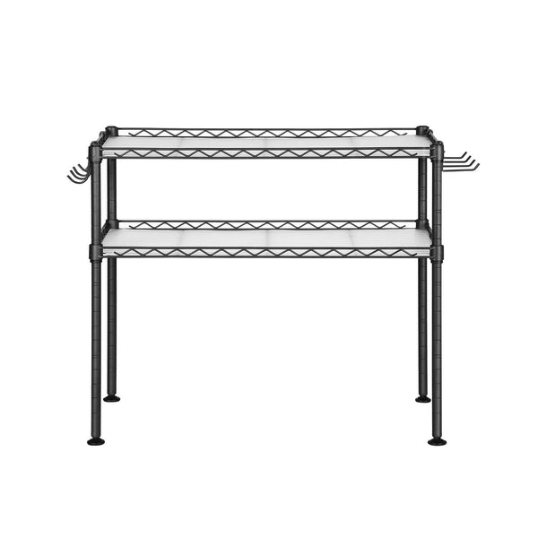 Magnetronplank - Keukenkast - keukenrek - Met 2 planken - Zwart