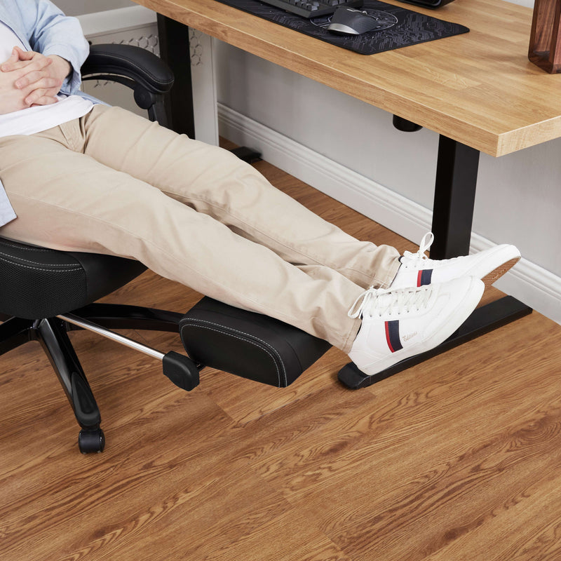 Chaise de jeu - Chaise de bureau - Gamingchair - avec repose-pieds et appuie-tête - noir