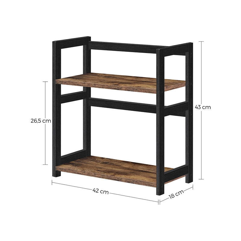 Herb Rack - urtopbevaring - køkkenstativ - køkkenopbevaring - fra træ - bordplade - brun / sort