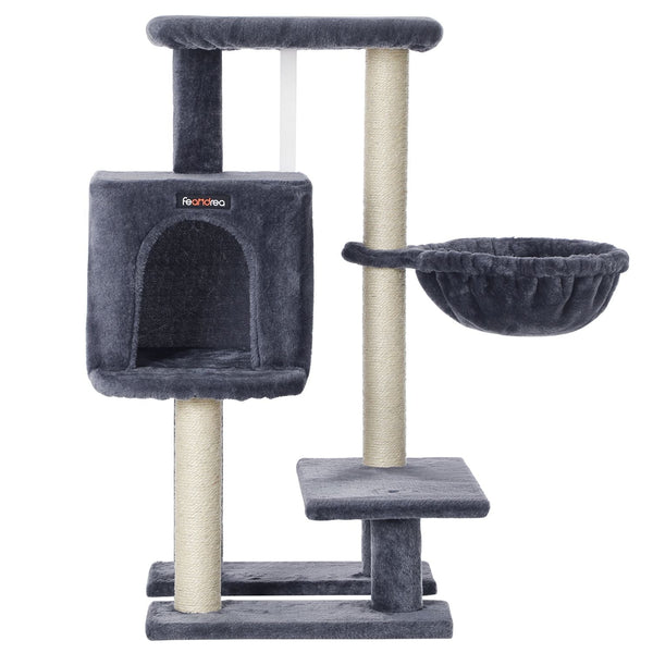 Krabpaal - Met platform - Hangmat - Zachte Hoes - 84 cm - Rookgrijs