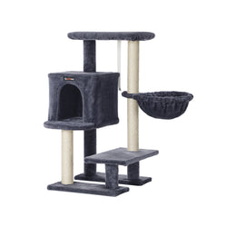 Scratching Post - med platform - Hammat - Soft Cover - 84 cm - Røggrå