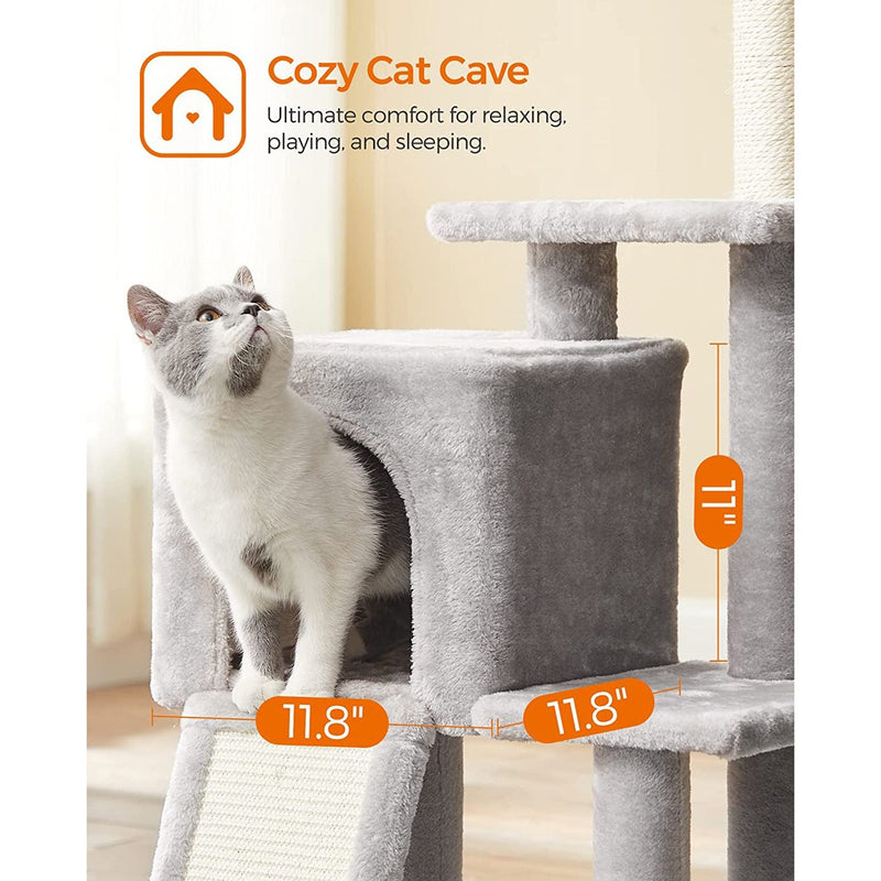 Scratching Post - Arbre de chat pour les chats domestiques - gris clair