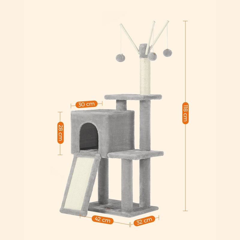 Scratching Post - Arbre de chat pour les chats domestiques - gris clair