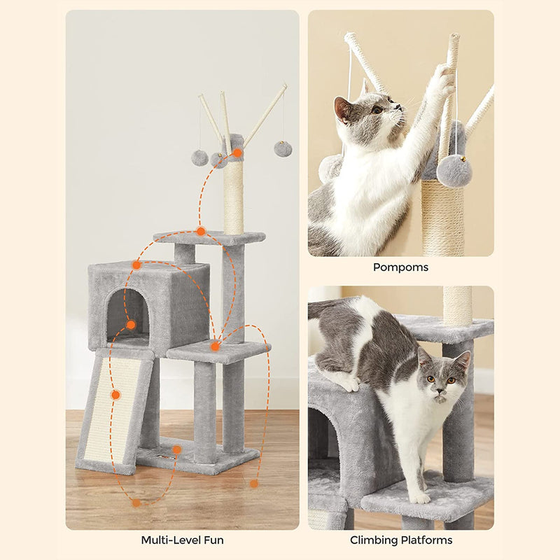 Scratching Post - Arbre de chat pour les chats domestiques - gris clair