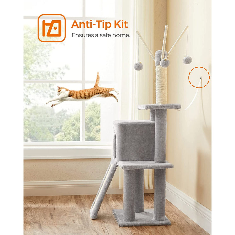 Scratching Post - Arbre de chat pour les chats domestiques - gris clair