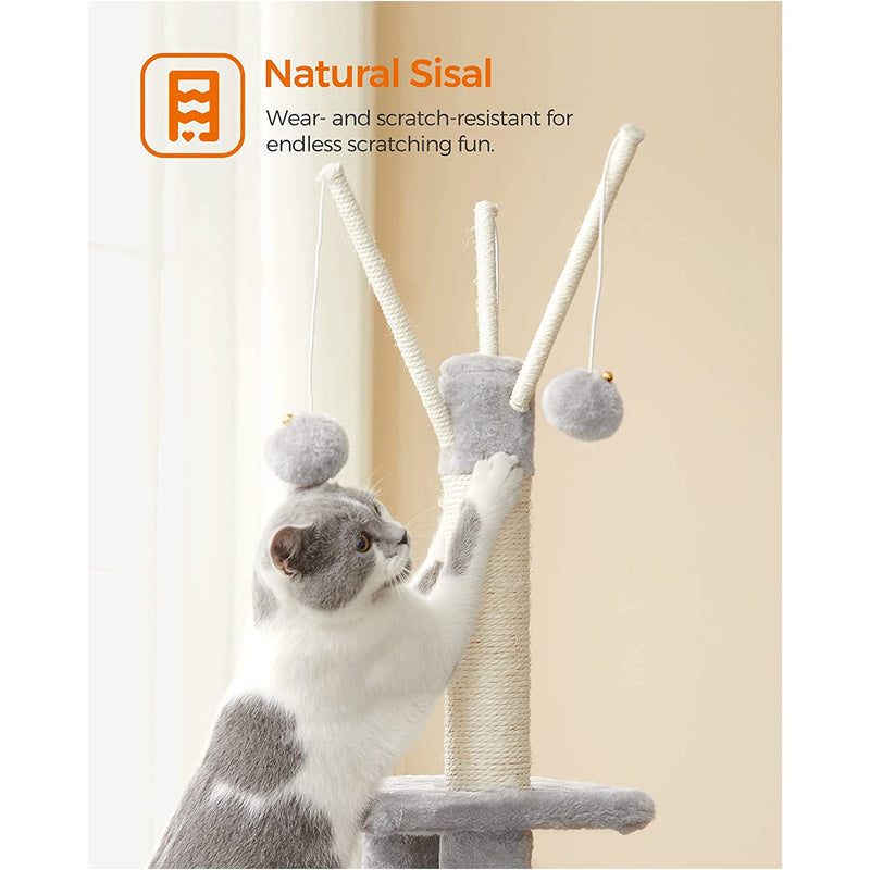 Scratching Post - Arbre de chat pour les chats domestiques - gris clair