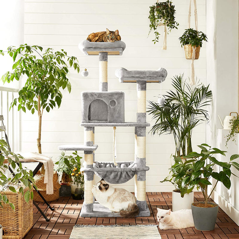 Cat Pole - Scratching Post - Cats House - Cats Panier - Cat Tree - Tree d'escalade - Gray