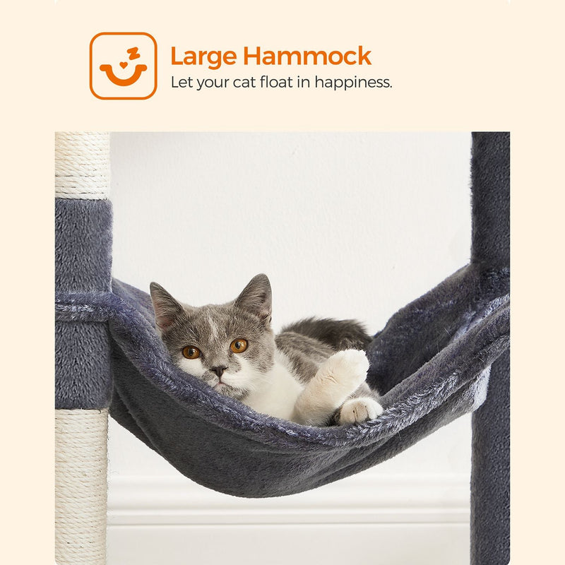 Scratching Post - avec hamac - Cat Tree - Gray fumé